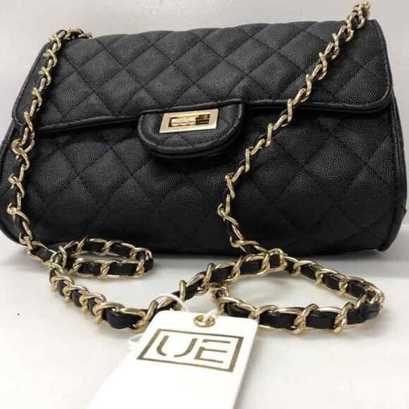 Urban Expressions Black Quilted Crossbody Bag - Picture 1 of 9